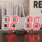 3dleddigitalclocklimitededition white red