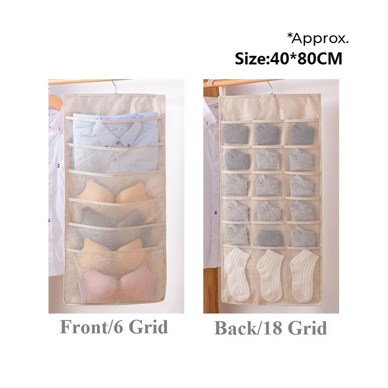 multifunctionaldoublesidedbagstoragehangingbag beige
