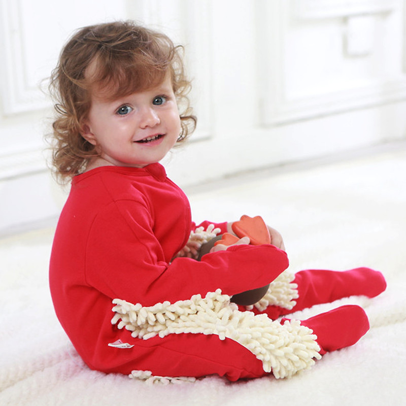 Adorably Funny Baby Mop Romper