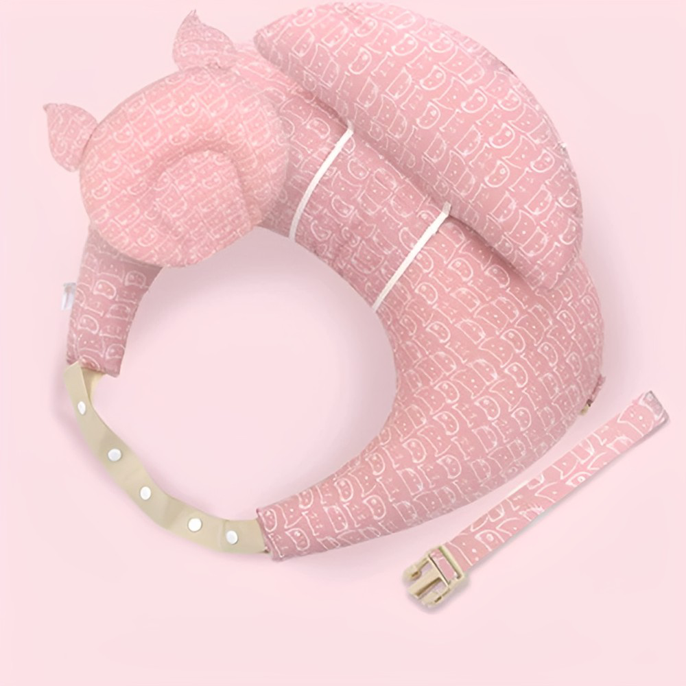 Adjustable baby feeding pillow with straps