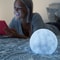 3D lunar moon light lamp in a living room setting