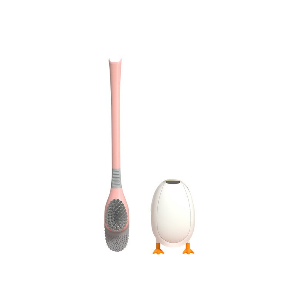ducktoiletbrushset pink
