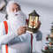 Christmas LED Lantern with Lights  Decorative Flickering Candle Lantern
