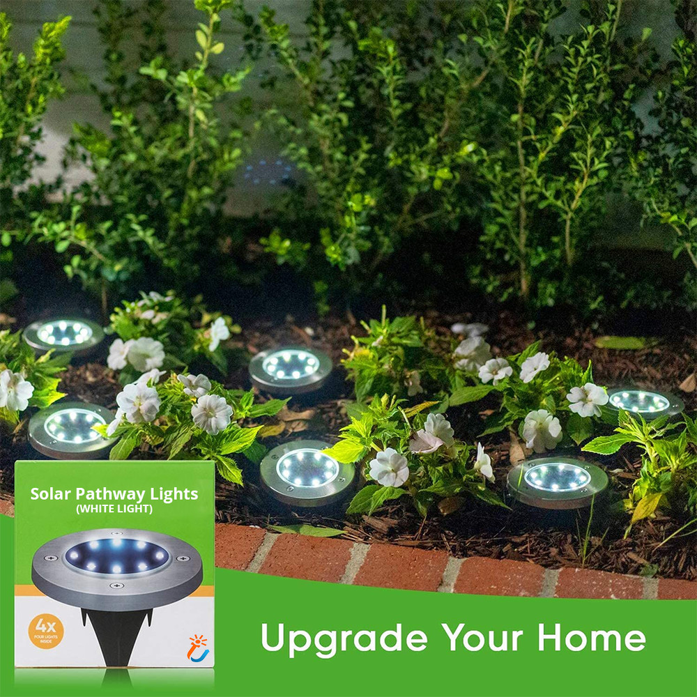 LED Solar Powered InGround Lights Solar Pathway Lights 8png