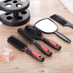 salon styling hair brush mirror holder