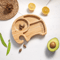 Bamboo Wooden Baby Dinner Plate Elephant 3