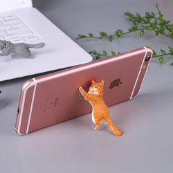 creative cat suction cup phone holder