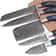 Kitchen knives set with silver handlejpg