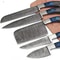 Kitchen knives set with silver handlejpg