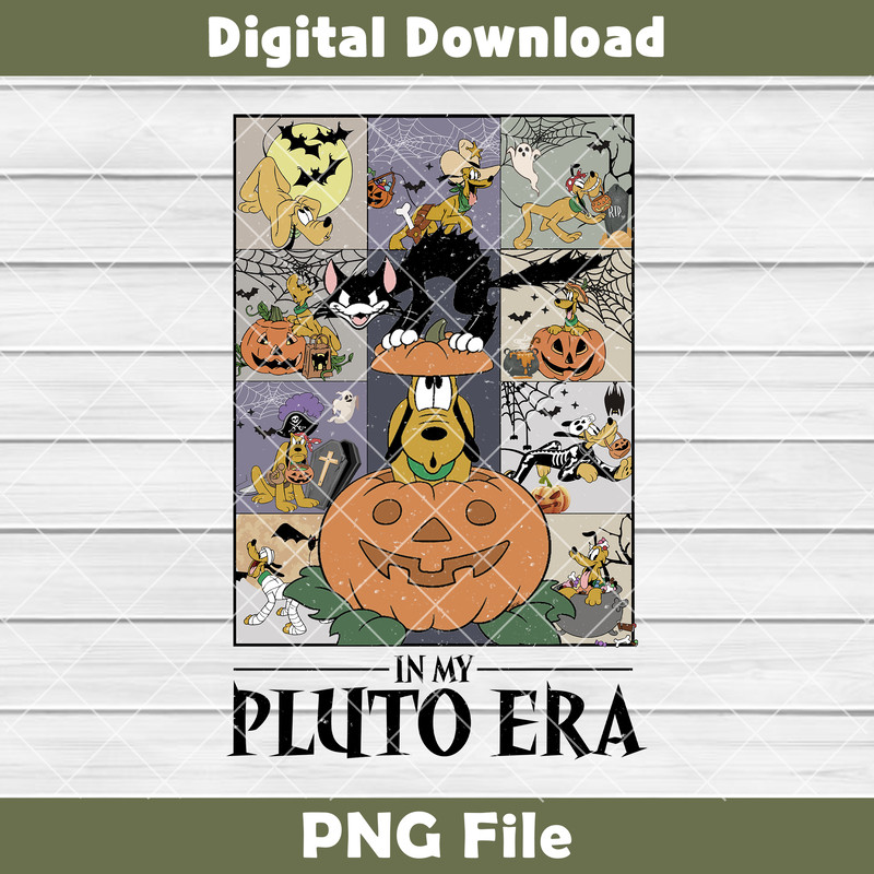 Pluto Ears Disney Halloween PNG Mickey Minnie Halloween PNG Vintage Disney Halloween PNG Nightmare On The Main PNG 0