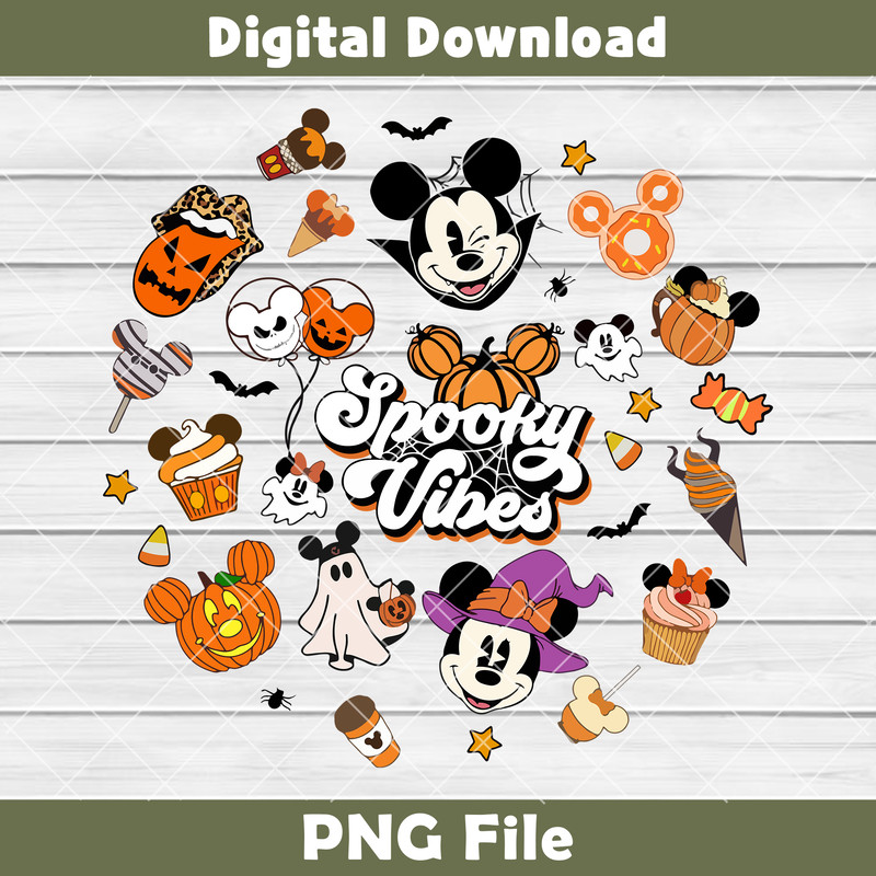 Mickey And Friends Halloween PNG Disney Spooky Season PNG Disneyland Halloween Matching PNG Trick Or Treat PNG 0