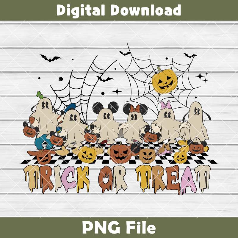 Retro Mickey Halloween Trick Or Treat PNG Mickey Skeleton Halloween PNG Disney Halloween Party PNG Halloween Matching 0