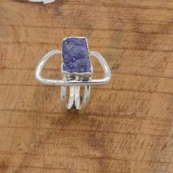 Raw Lapis Lazuli Electroplated Ring