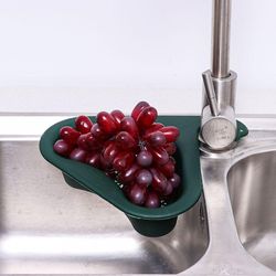 swan drain rack kitchen sink basket, multifunctional kitchen triangular sink filter, drain basket for organized kitchen