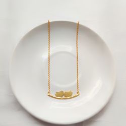18 kt gold plated handmade bird Charm Pendant Necklace
