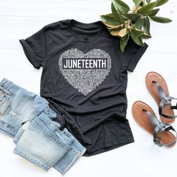 Juneteenth Shirt,  Juneteenth T Shirt, Juneteenth Heart Shirt