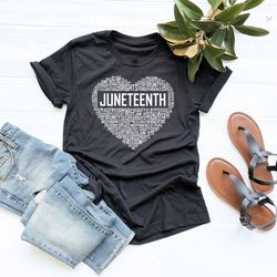 juneteenth shirt,  juneteenth t shirt, juneteenth heart shirt