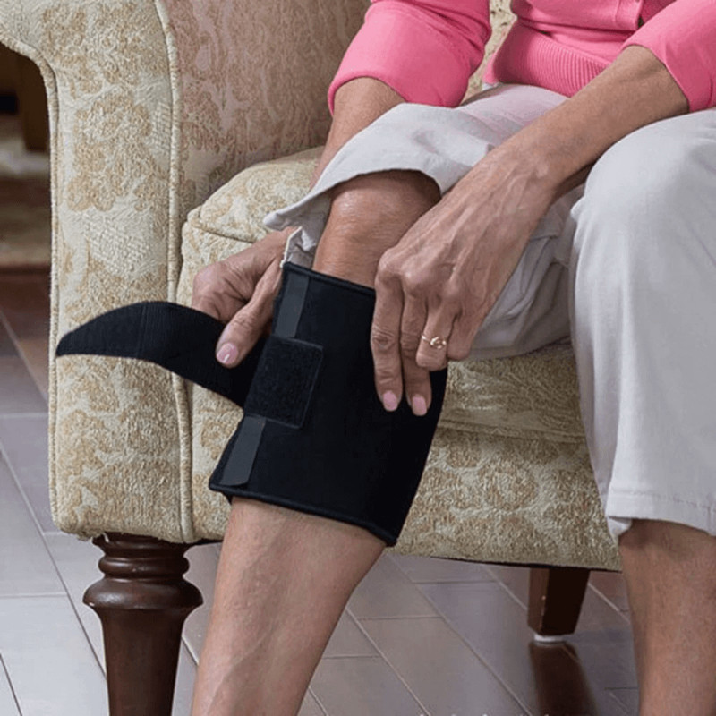 Adjustable pressure support for knee discomfort