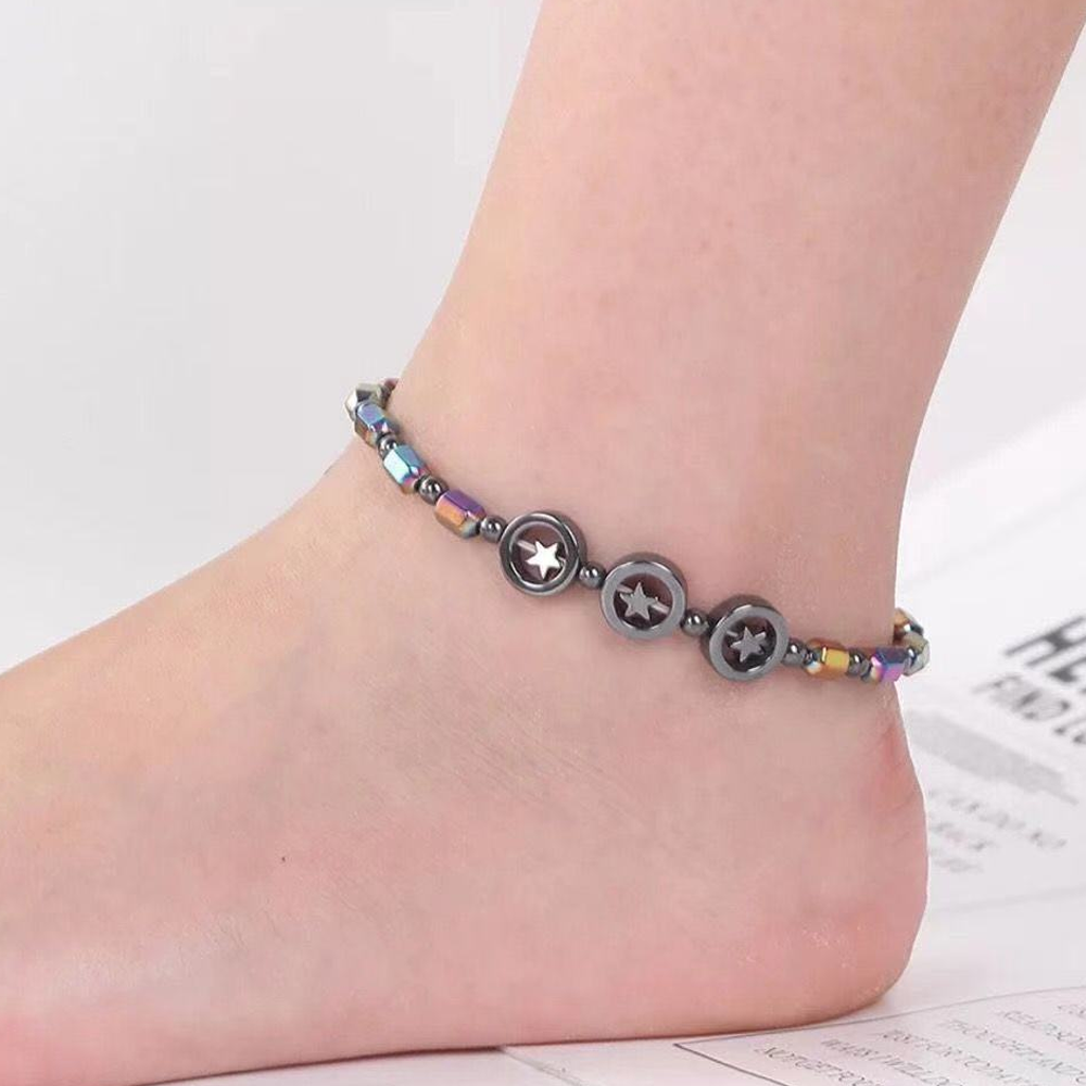 Obsidian Magnetic Therapy Anklet