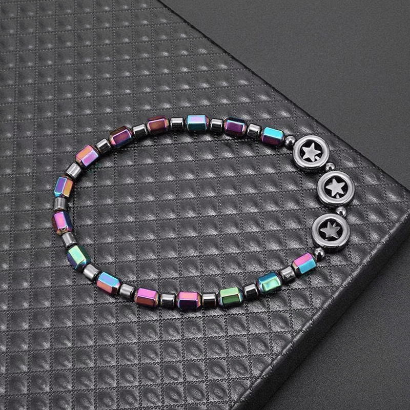 Elegant Obsidian Magnetic Therapy Anklet for Varicose Vein Relief