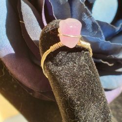 Amethyst and Silver Ring- Handmade- Size 5