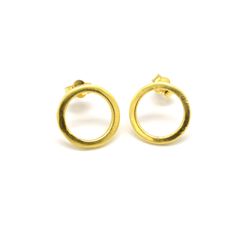 925 silver 18k gold plated hoop earrings
