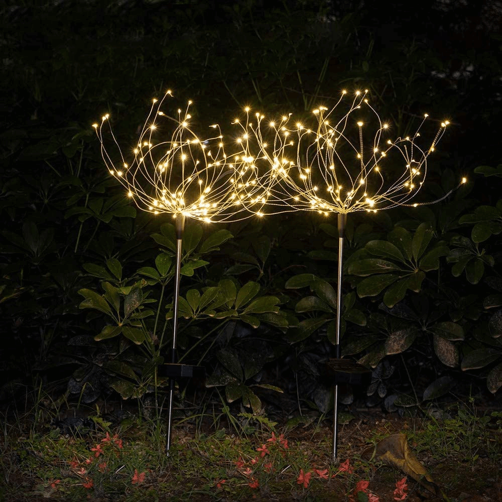 Waterproof Solar Garden Fireworks Lamp warm white