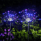 Waterproof Solar Garden Fireworks Lamp multi colors