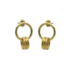 925 Sterling  Silver Handmade Ring Studs Earrings, Round Ring Earrings