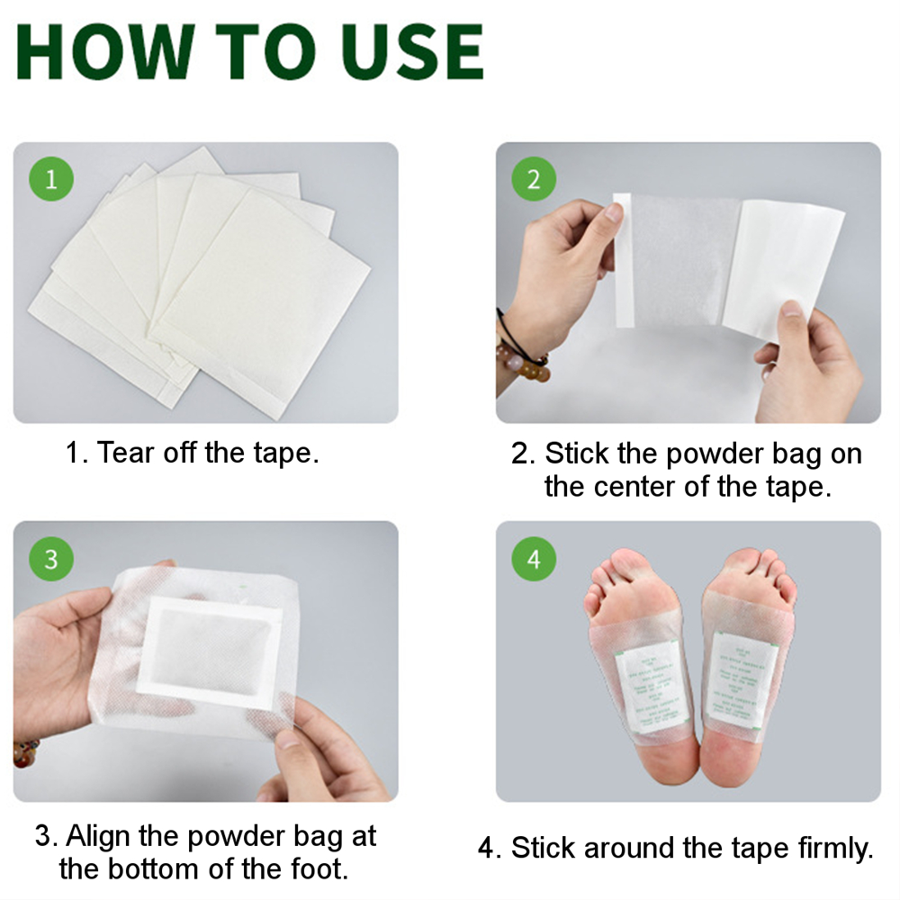 Easytouse feet patches for swelling and circulation