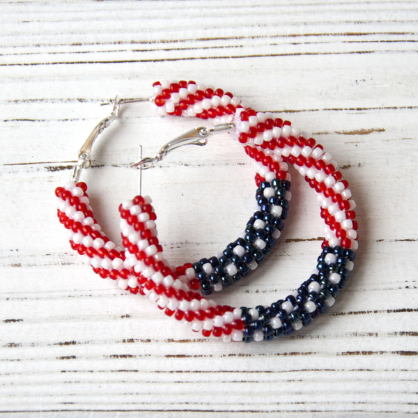 American Flag Colors earrings