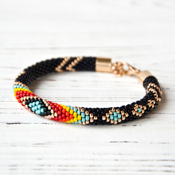 Native style beadwork bracelet