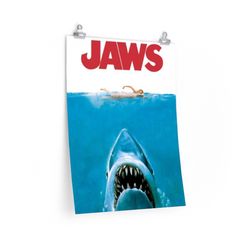 Movie poster Jaws, Premium Matte vertical poster 18x24 inches