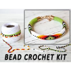 DIY Bracelet Craft Kit, Diy kits for teens, Jewelry kit, Bracelet bead crochet kit