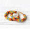 Colorful Beaded Hoop Earrings