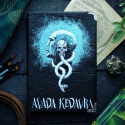Diary with Voldemort and Death Eaters symbol, Harry Potter inspired notebook