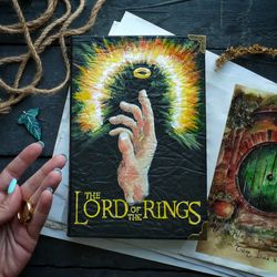 Lord of the Ring Diary LOTR Hobbit book Black handmade journal grimoire