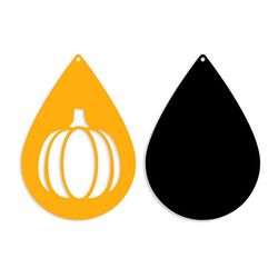 Digital Item, Pumpkin Earring SVG, Cute files, Halloween SVG