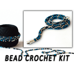 Bead crochet kit ouroboros necklace, Bead crochet necklace diy, Do it yourself beaded necklace
