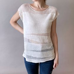 Linen knitted top