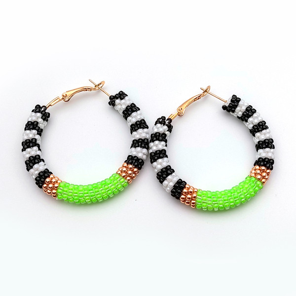 Neon green earrings