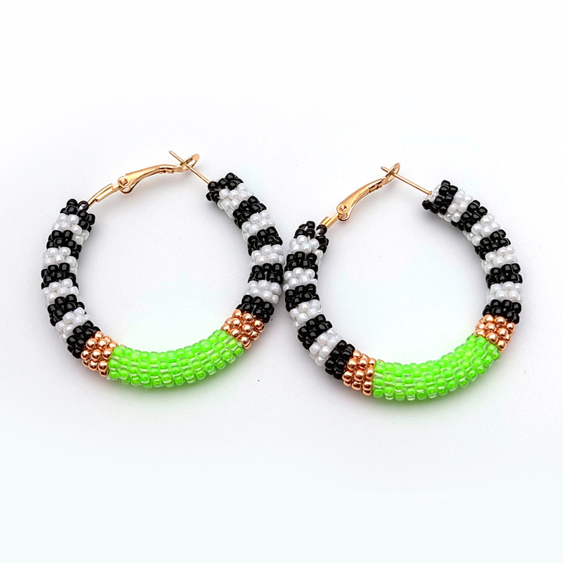Neon green earrings