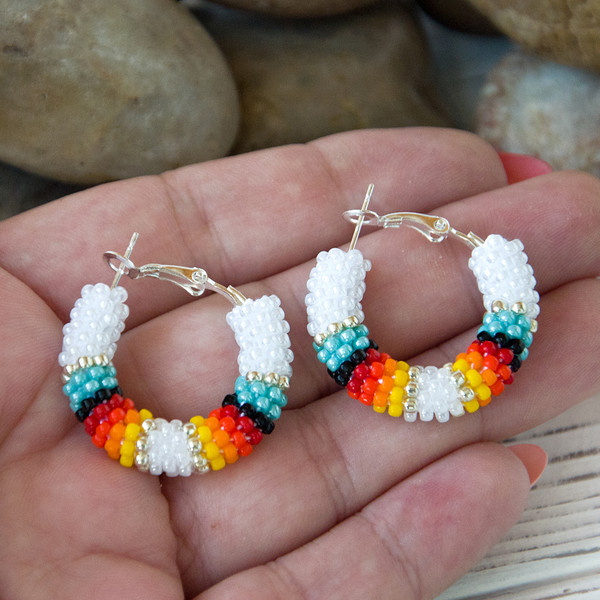 Beadwork earrings native