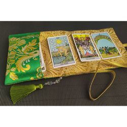 brocade tarot card bag holder, wrap, pouch & reading cloth, large tarot card bag, oracle card bag, tarot accessories, lenormand, tarot gifts,     Home & Living     Spirituality & Religion     Divination Tools