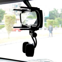 car phone holder rear view mirror