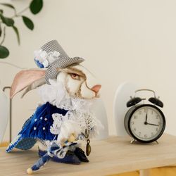 alice in wonderland decor, white rabbit, made to order