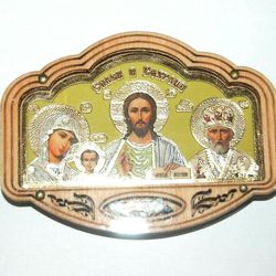 Orthodox wooden icon for a car