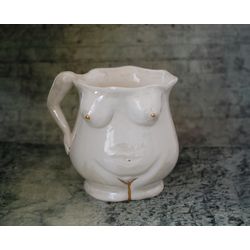 Ceramic art mug Cup figurine Sexy lady mug Ceramic Torso sculpture Figurine Nude Body woman Porcelain mug Abstract art woman Designer mug Venus de Milo Cool handmade mug