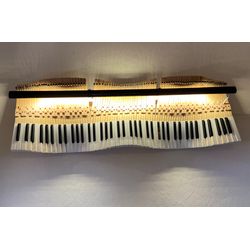 Piano Keys Lighting Wall Decor Musical Wave made from an old piano