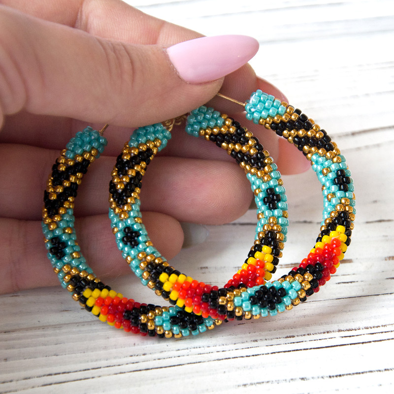 Native america seed bead earrings